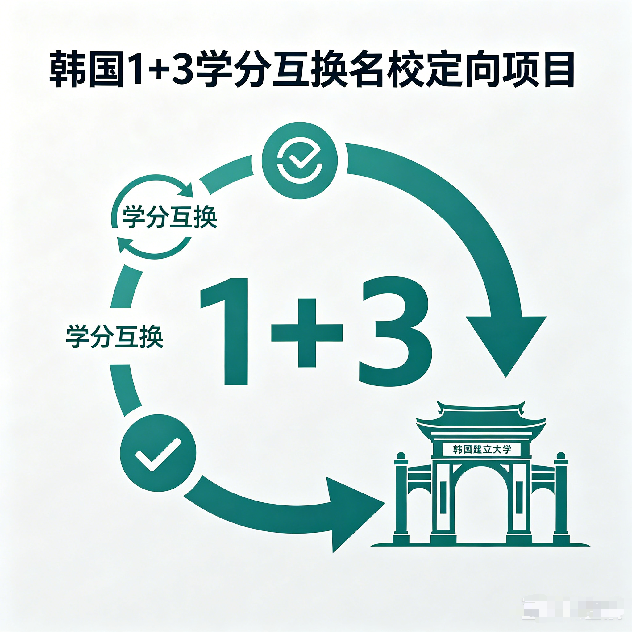 九龙坡韩国留学1+3学分互换项目（名校定向）